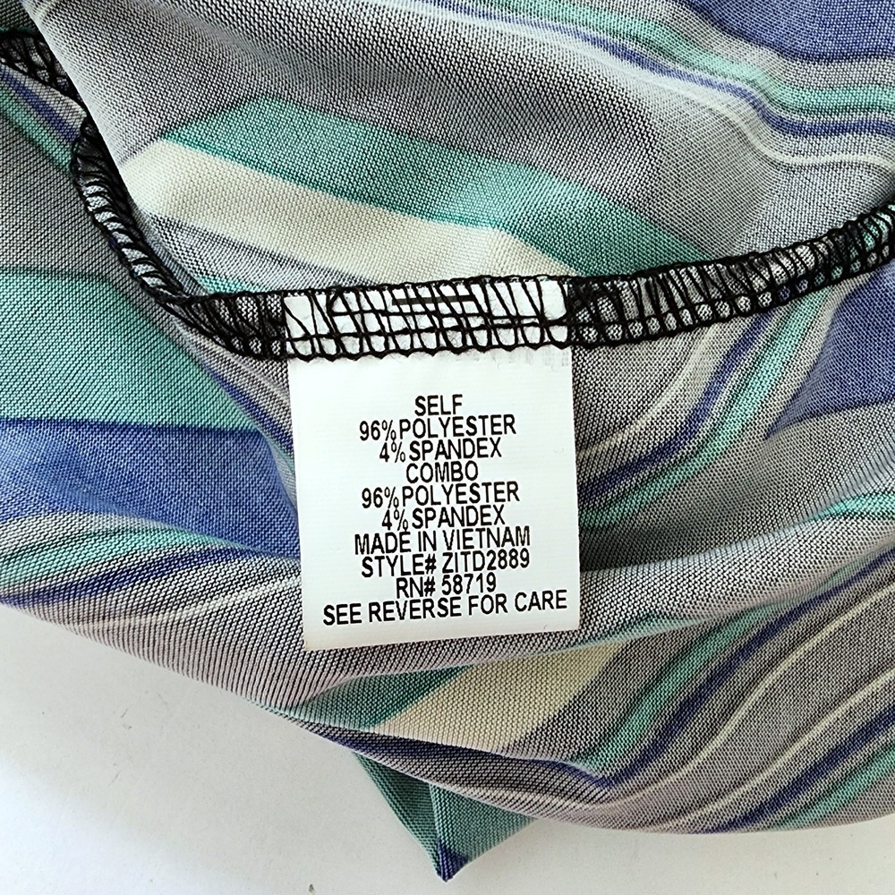 NY COLLECTION Size 3X Multi Zig-Zag Striped Back Keyhole Halter Maxi Dress NWT - Picture 5 of 7